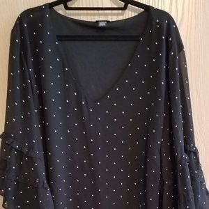 Torrid Size 5 Polka Dot Blouse